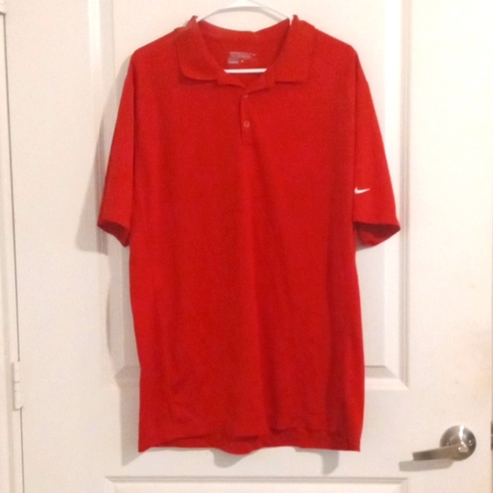 Red nike golf tour performance dri fit